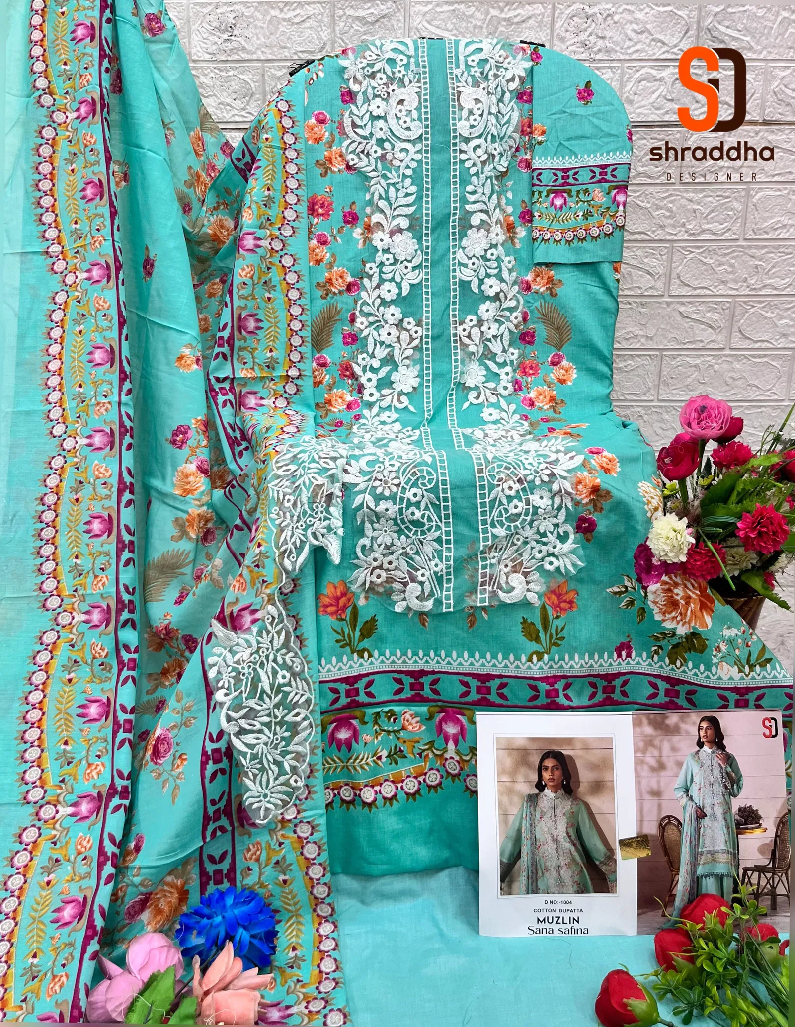 Muzlin Sana Safinaz By Sharaddha Lawn Cotton Pakistani Dress Material Orders In India